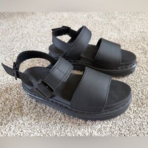 Doc Dr. Martens Women’s Black Platform Sandals Shoes Sz 8